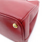 PRADA Galleria Handbag Red Leather Handbag Red Gold Hardware Saffiano 7-10-724
