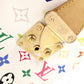 LOUIS VUITTON Speedy 30 Monogram Multicolor Handbag, PVC/Leather, Bronze/White, Women's