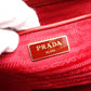 PRADA Galleria Handbag Red Leather Handbag Red Gold Hardware Saffiano 7-10-724