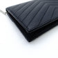 Saint Laurent Envelope Wallet Chain Shoulder Bag Black YSL Black Leather Crossbody 7-12-378