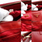 PRADA Galleria Handbag Red Leather Handbag Red Gold Hardware Saffiano 7-10-724