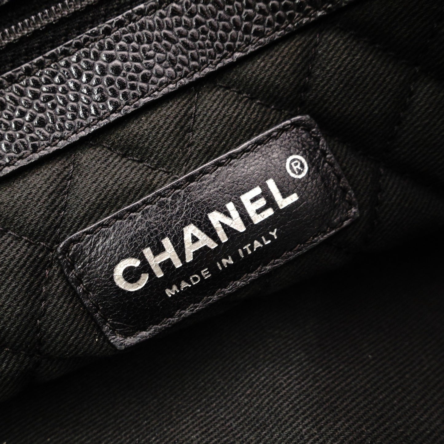 CHANEL Coco Travel Tote Bag, PVC Leather, Black, Shoulder Bag