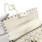 Valentino Garavani Rockstud Handbag 2-Way Off-White Crossbody Leather 7-12-133