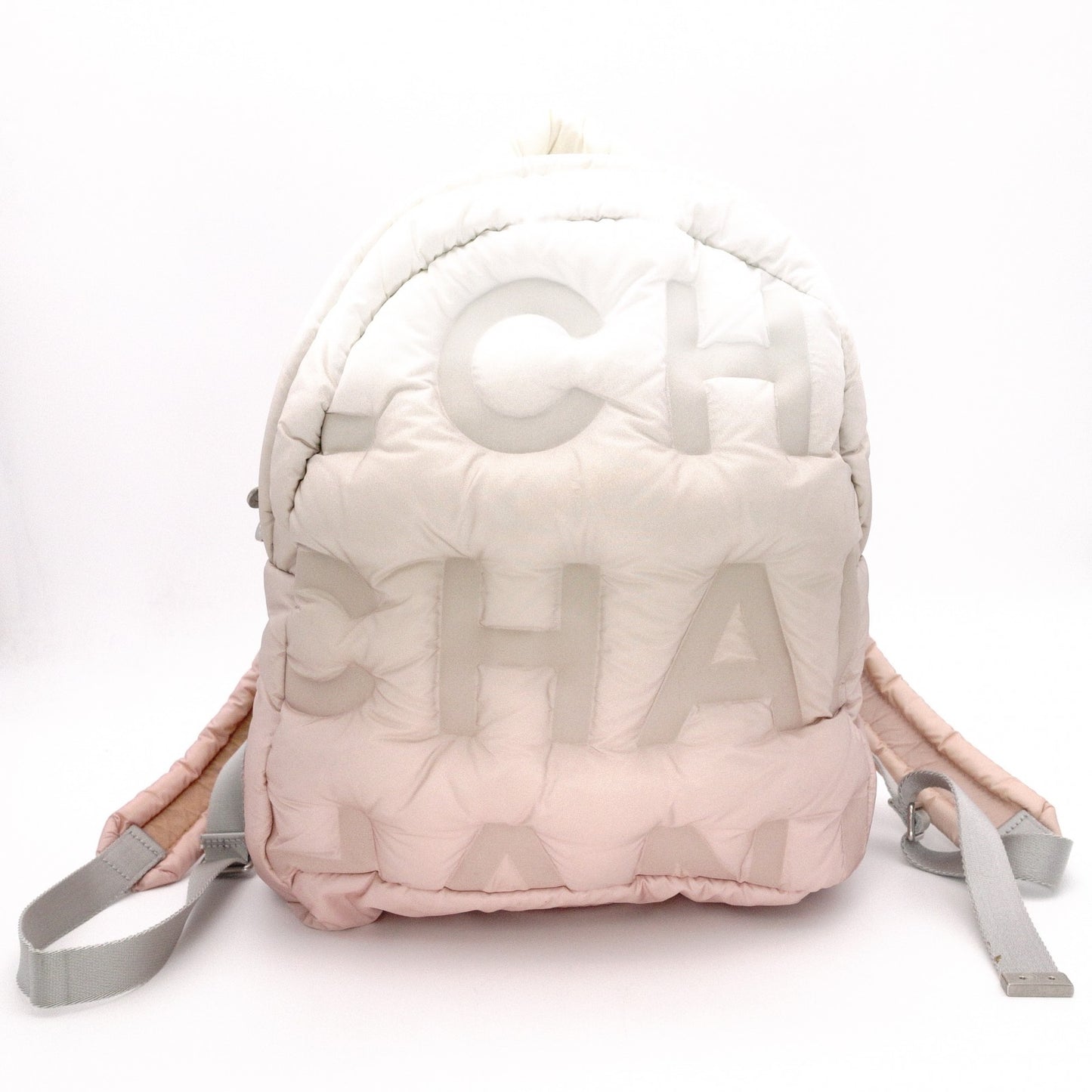 CHANEL Doudeune Coco Neige Backpack, Nylon, Pink