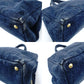 PRADA Canapa L Size Handbag Denim Canvas Tote Gold Hardware 7-10-215