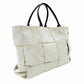 Bottega Veneta Intrecciato Tote Bag Canvas Off-White × Black Shoulder Pouch Included 7-12-042
