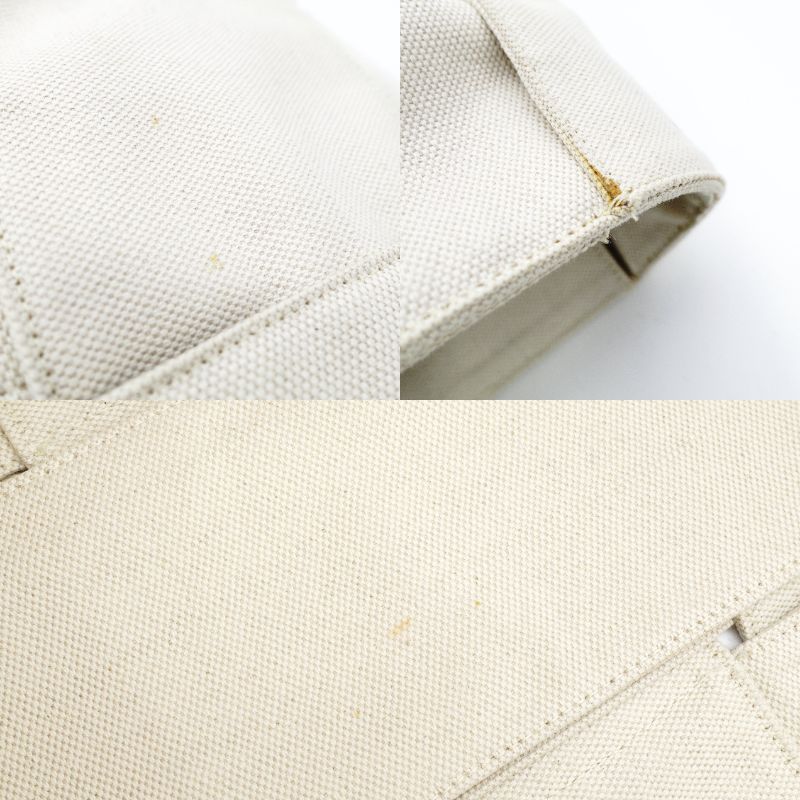Bottega Veneta Intrecciato Tote Bag Canvas Off-White × Black Shoulder Pouch Included 7-12-042