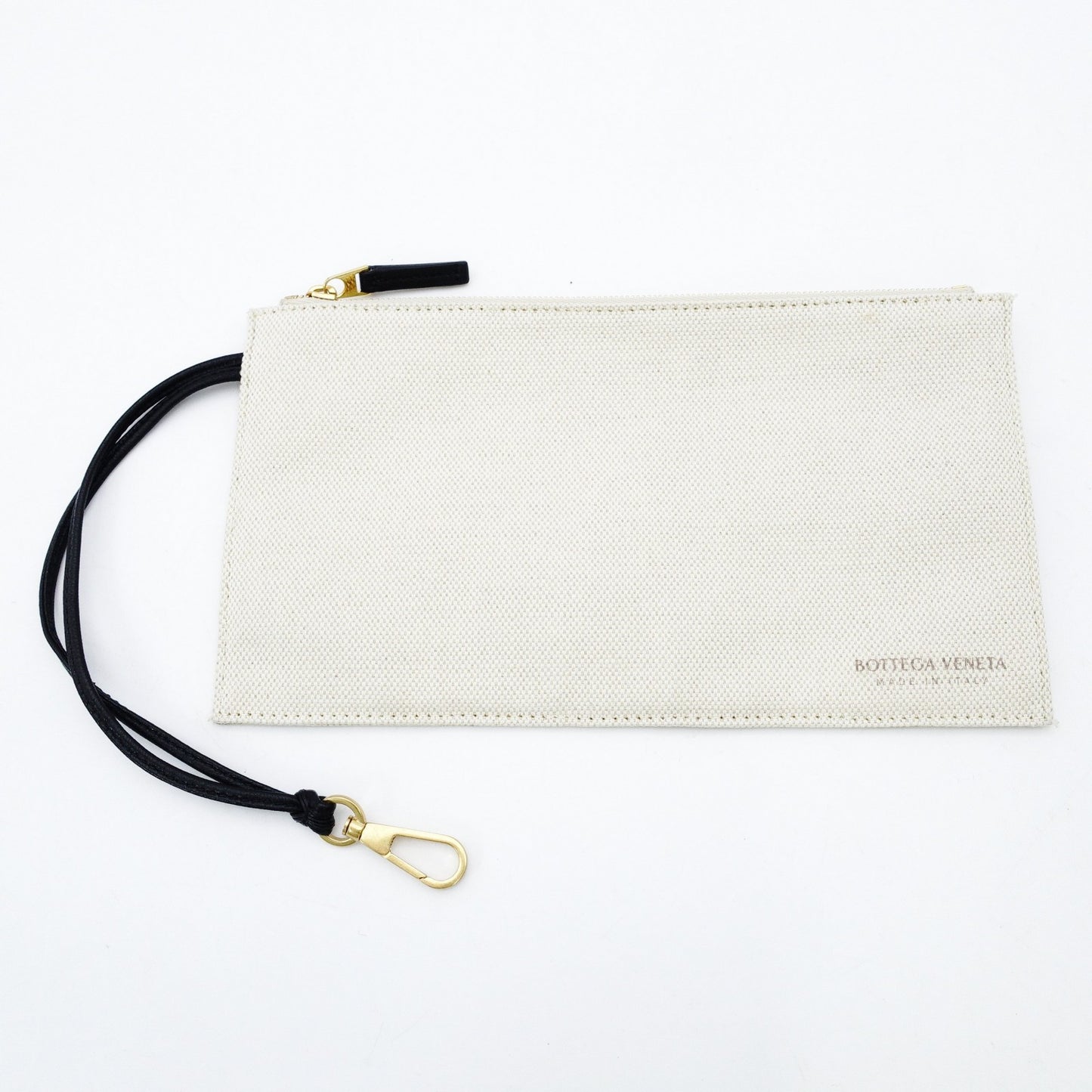 Bottega Veneta Intrecciato Tote Bag Canvas Off-White × Black Shoulder Pouch Included 7-12-042