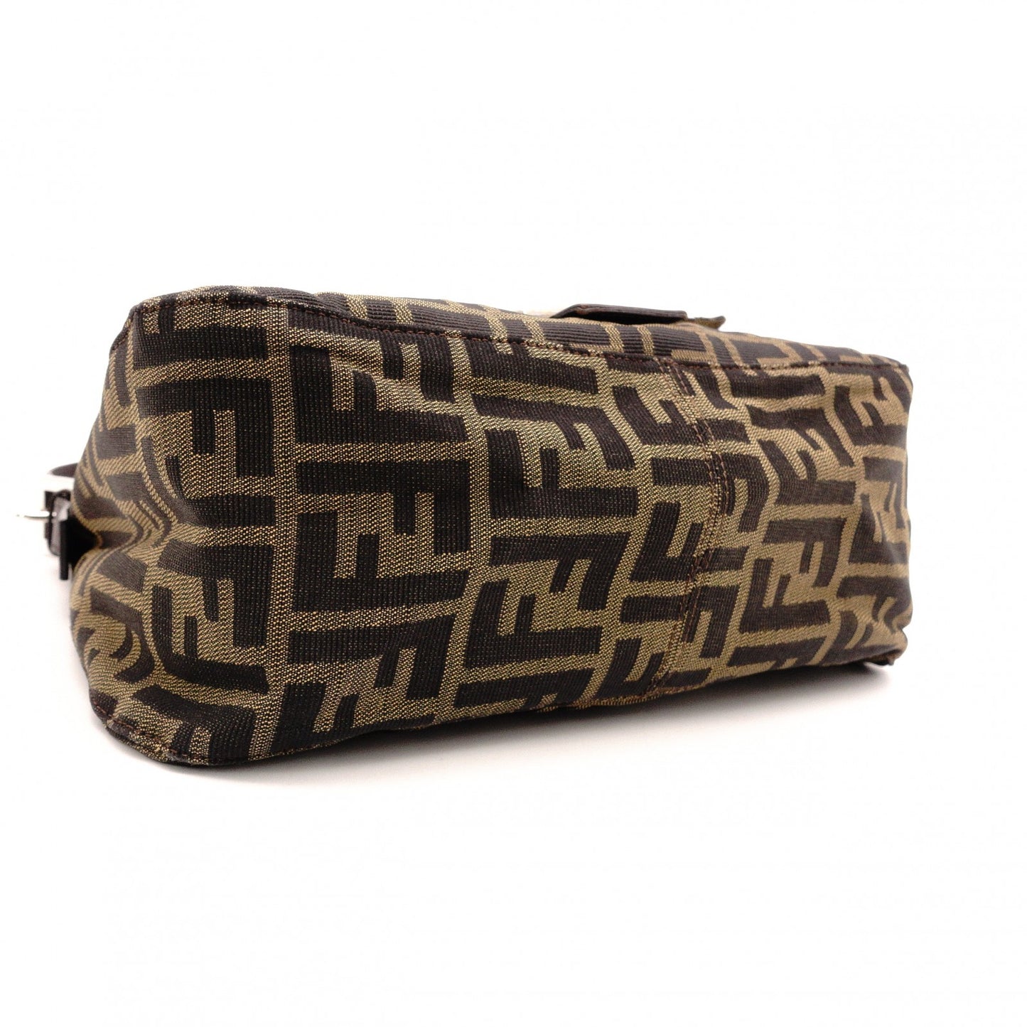FENDI Mamma Bucket Zucca Shoulder Bag, Canvas and Leather, Black, FF Logo