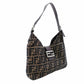 FENDI Mamma Bucket Zucca Nylon Leather One-Shoulder Bag Brown 7-12-387
