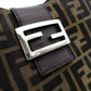 FENDI Mamma Bucket Zucca Nylon Leather One-Shoulder Bag Brown 7-12-387