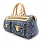 LOUIS VUITTON Denim Neo Speedy Handbag, Denim, Leather, Denim Monogram