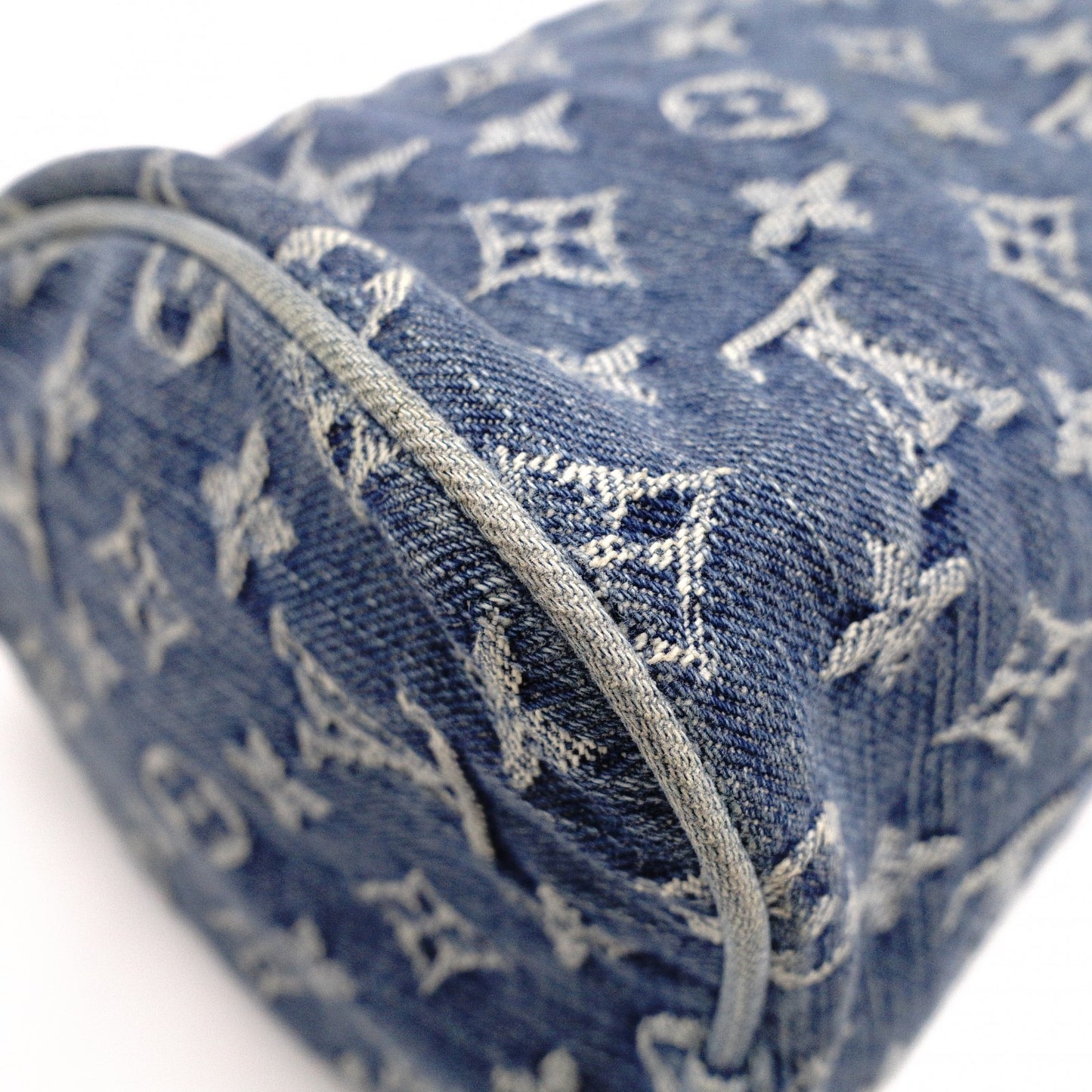 LOUIS VUITTON Denim Neo Speedy Handbag, Denim, Leather, Denim Monogram