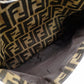 FENDI Mamma Bucket Zucca Nylon Leather One-Shoulder Bag Brown 7-12-387