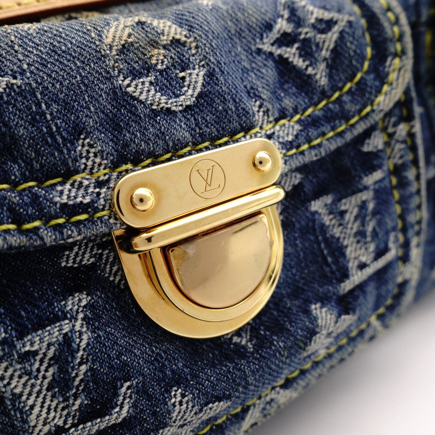 LOUIS VUITTON Denim Neo Speedy Handbag, Denim, Leather, Denim Monogram