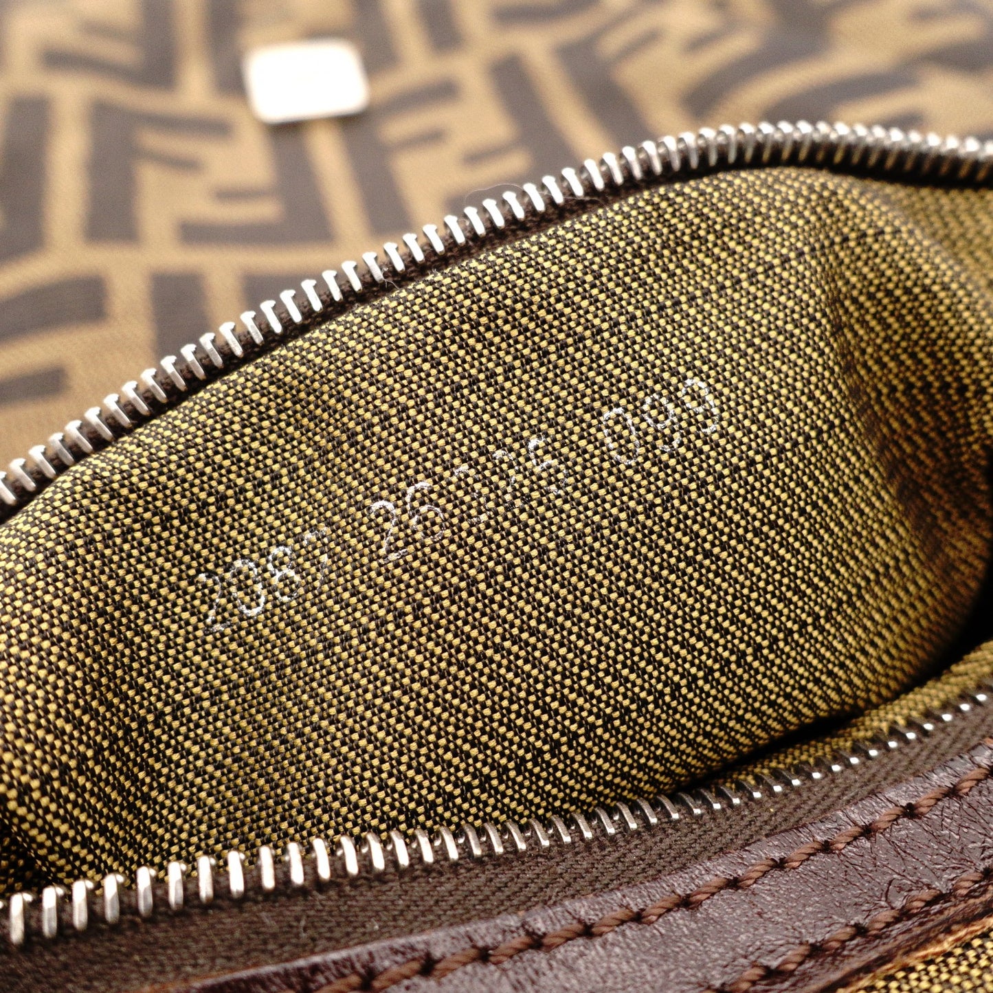 FENDI Mamma Bucket Zucca Shoulder Bag, Canvas and Leather, Black, FF Logo