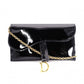 Christian Dior Saddle Shoulder Bag, Patent Leather, Black