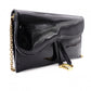 Christian Dior Saddle Shoulder Bag, Patent Leather, Black
