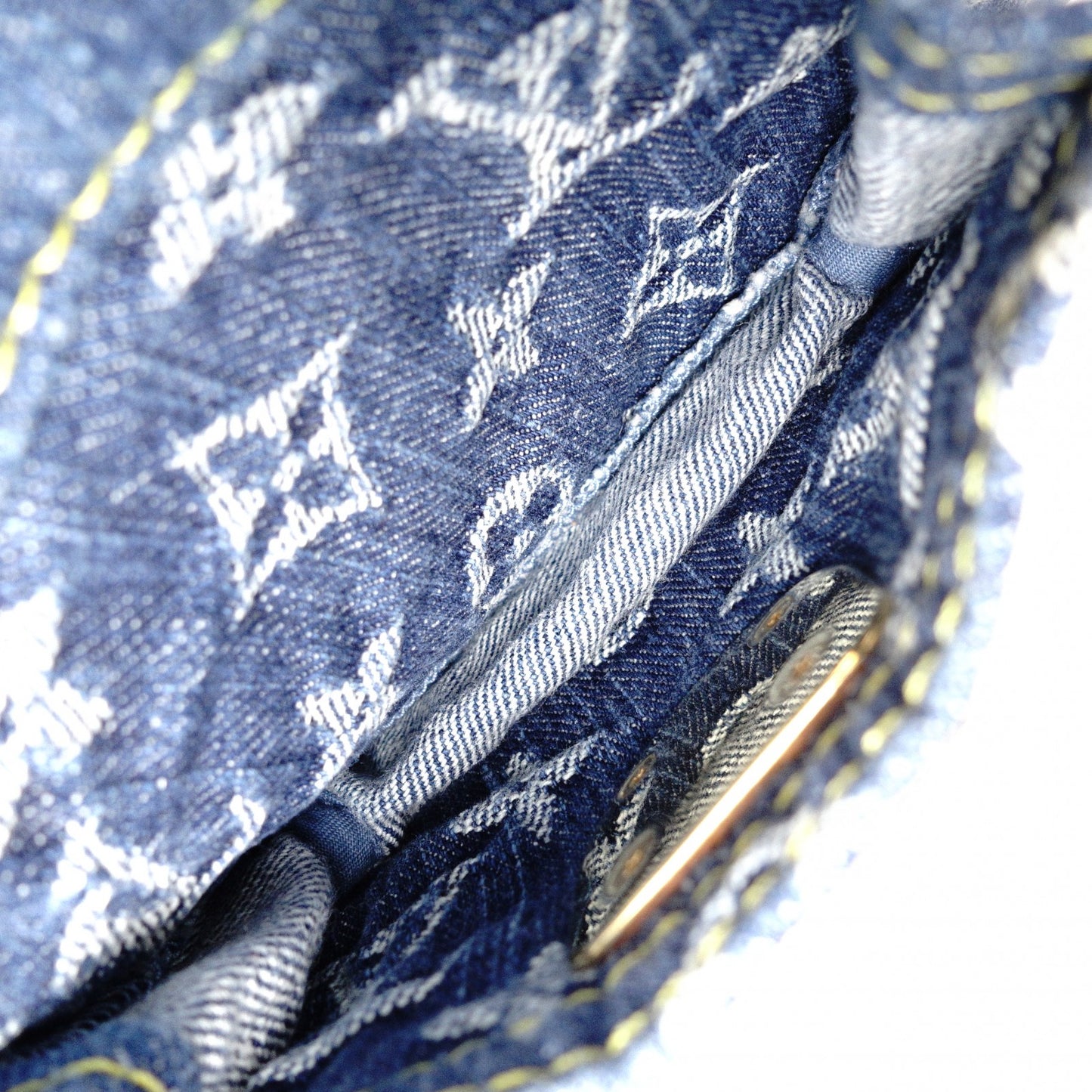 LOUIS VUITTON Denim Neo Speedy Handbag, Denim, Leather, Denim Monogram