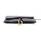 Christian Dior Saddle Shoulder Bag, Patent Leather, Black