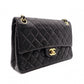 CHANEL Matelassé 25 Classic Lambskin Shoulder Bag, Leather, Black, Gold Hardware