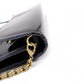 Christian Dior Saddle Shoulder Bag, Patent Leather, Black