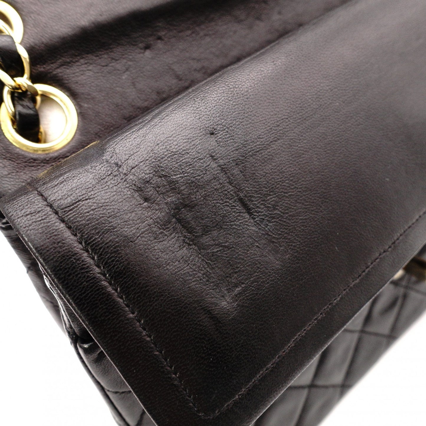 CHANEL Matelassé 25 Classic Lambskin Shoulder Bag, Leather, Black, Gold Hardware