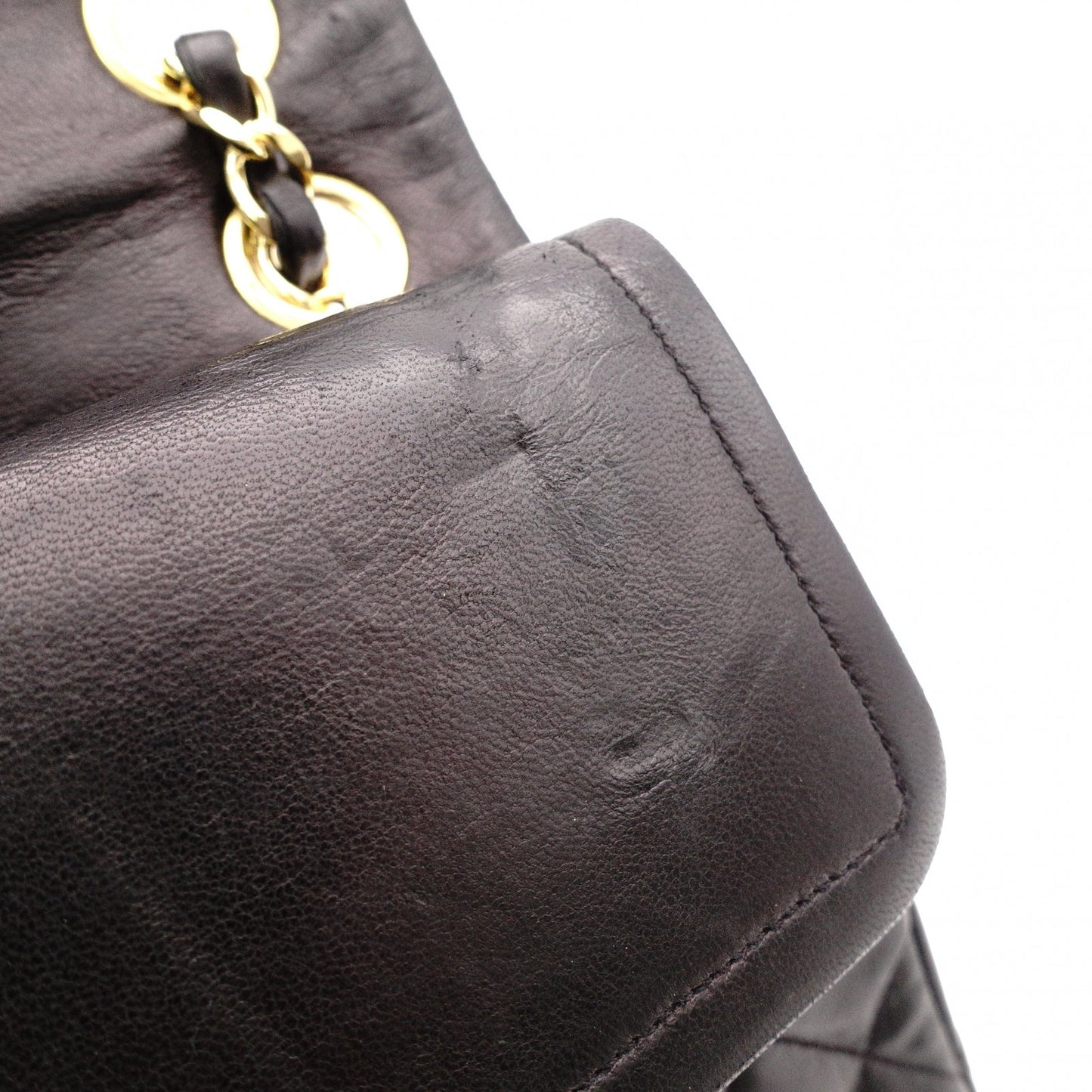 CHANEL Matelassé 25 Classic Lambskin Shoulder Bag, Leather, Black, Gold Hardware