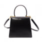 Salvatore Ferragamo Gancini Handbag, 2-Way, Leather, Black, Women's