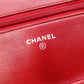 CHANEL Shoulder Bag, Leather, Red, Crossbody, Caviar Leather, Silver Hardware