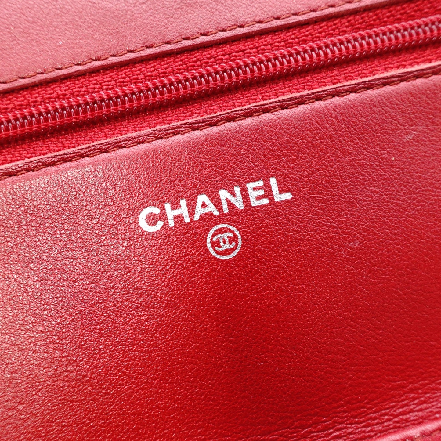 CHANEL Shoulder Bag, Leather, Red, Crossbody, Caviar Leather, Silver Hardware
