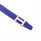HERMES H Belt, Leather, Men's, Blue x Black, Size 95, Reversible