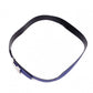 HERMES H Belt, Leather, Men's, Blue x Black, Size 95, Reversible