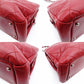 CHANEL Matelassé Shoulder Bag, Leather, Red Caviar Skin, Silver Hardware