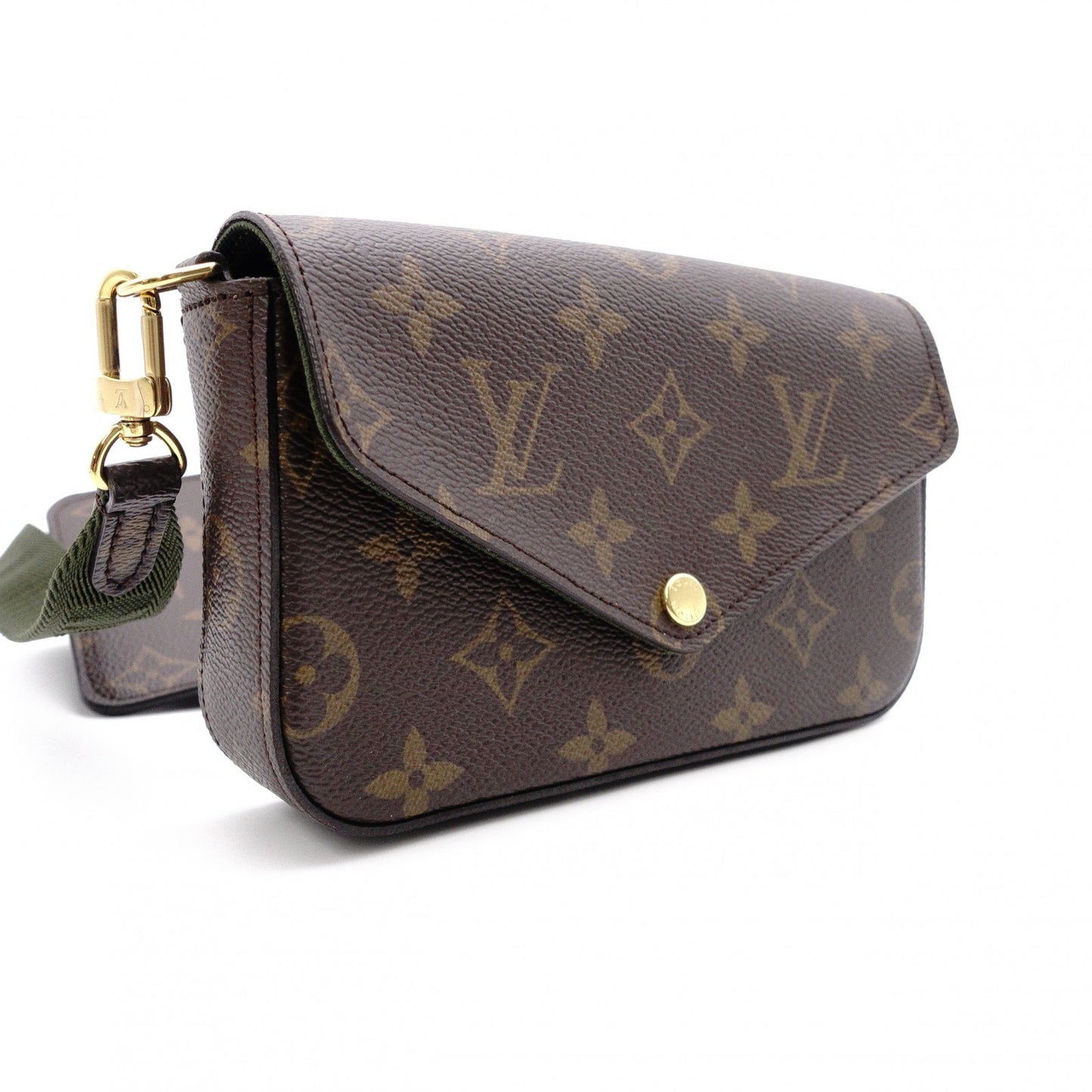 LOUIS VUITTON Multipochett Felicity Monogram Canvas Shoulder Bag, Leather and PVC, Brown