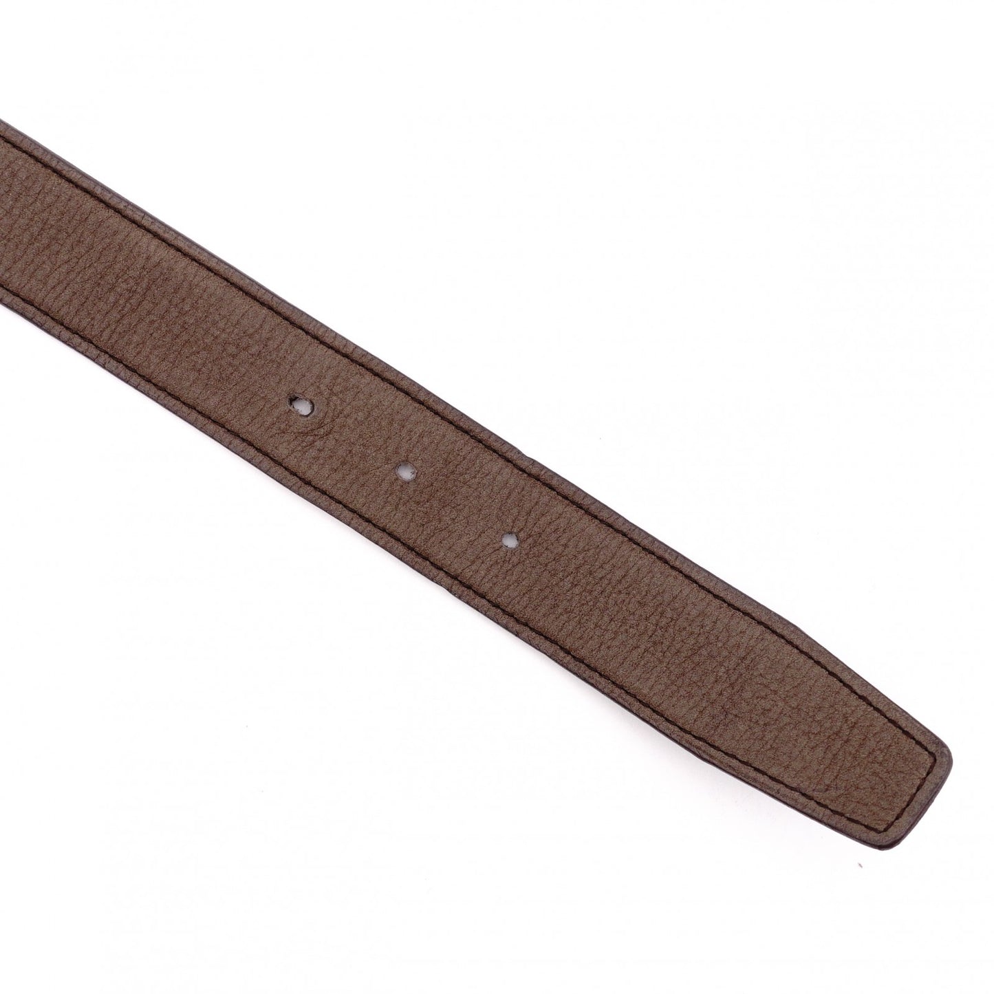 HERMES H Belt, Leather, Brown, Reversible, Size 85, Silver Hardware