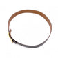 HERMES H Belt, Leather, Black/Brown, Reversible, Gold Hardware, Size 90