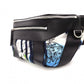 Berluti Body Bag, Nylon/Leather Waist Bag, Black/Multicolor, Men's