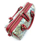 GUCCI Floral Mini Boston Bag GG Supreme Red Beige Handbag 2-Way PVC 7-11-846