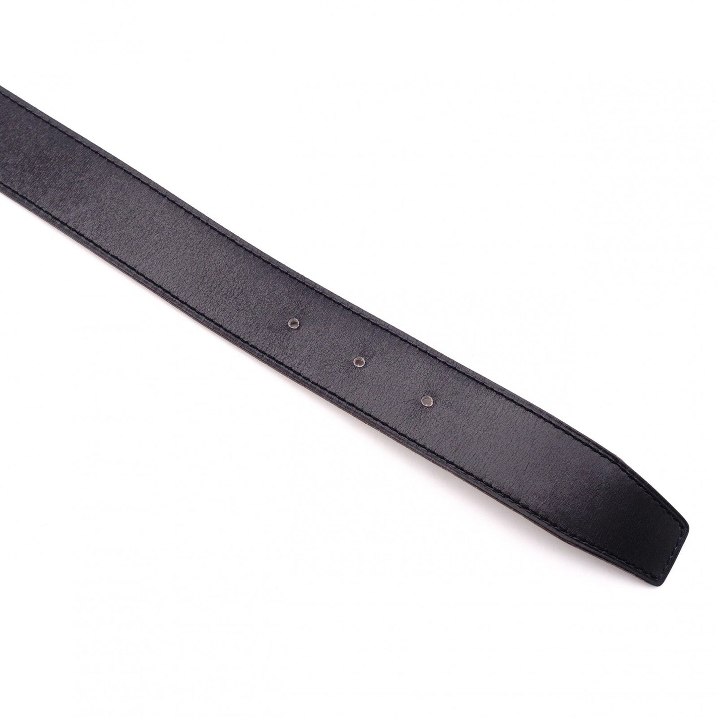 HERMES H Belt, Leather, Black/Brown, Reversible, Gold Hardware, Size 90