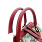 GUCCI Floral Mini Boston Bag GG Supreme Red Beige Handbag 2-Way PVC 7-11-846