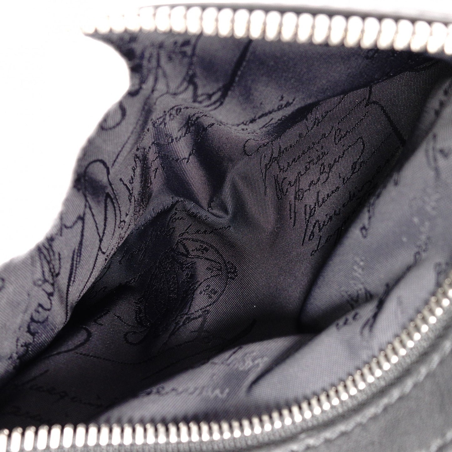 Berluti Body Bag, Nylon/Leather Waist Bag, Black/Multicolor, Men's