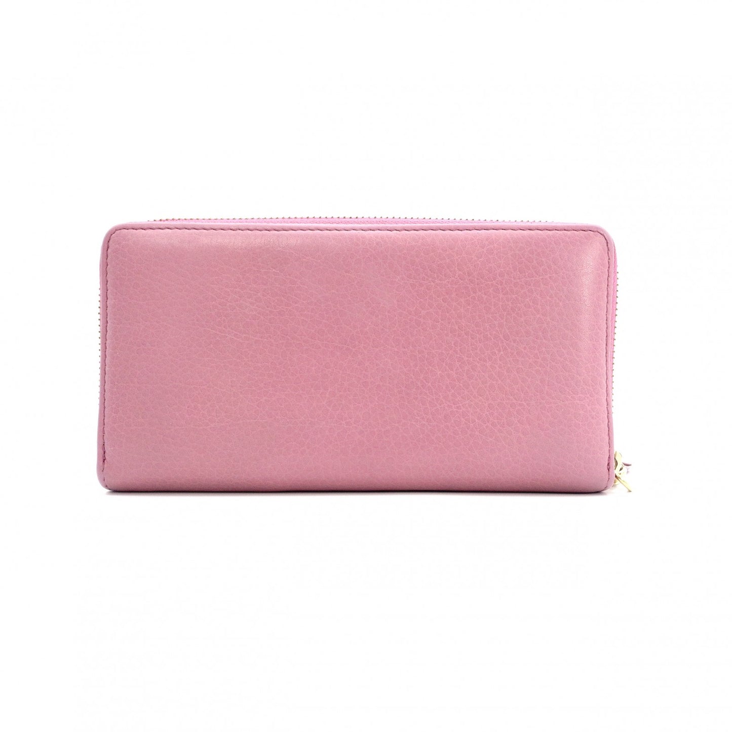 GUCCI Soho Long Wallet, Leather, Pink, Fringe, Tassel