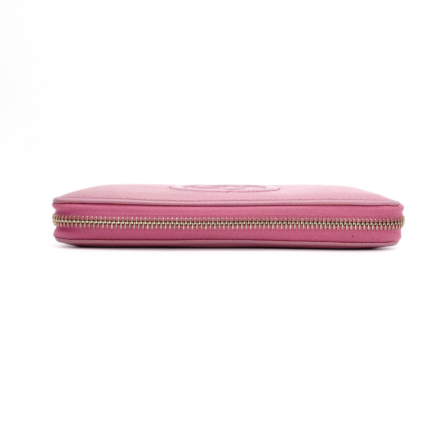GUCCI Soho Long Wallet, Leather, Pink, Fringe, Tassel