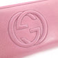 GUCCI Soho Long Wallet, Leather, Pink, Fringe, Tassel