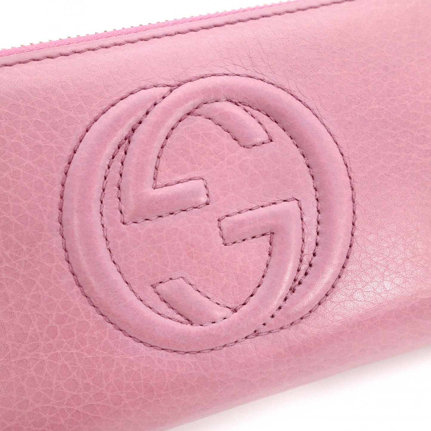 GUCCI Soho Long Wallet, Leather, Pink, Fringe, Tassel