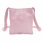 HERMES Crocelle Shoulder Bag Pink Leather Crossbody Leather Logo 7-11-492