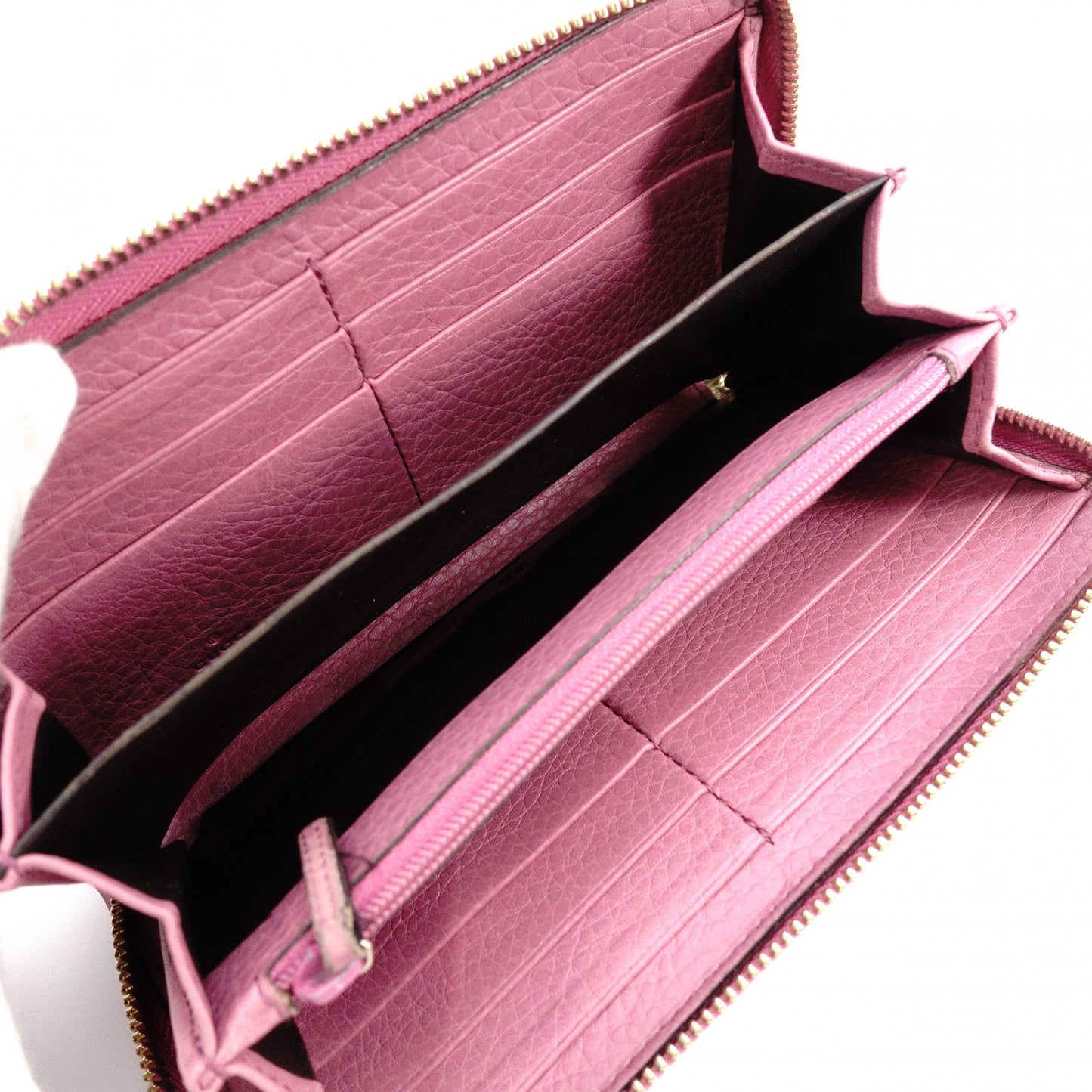 GUCCI Soho Long Wallet, Leather, Pink, Fringe, Tassel