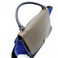 Céline Trapeze Handbag Brown × Black × Blue 2-Way Suede Leather Shoulder 7-12-372