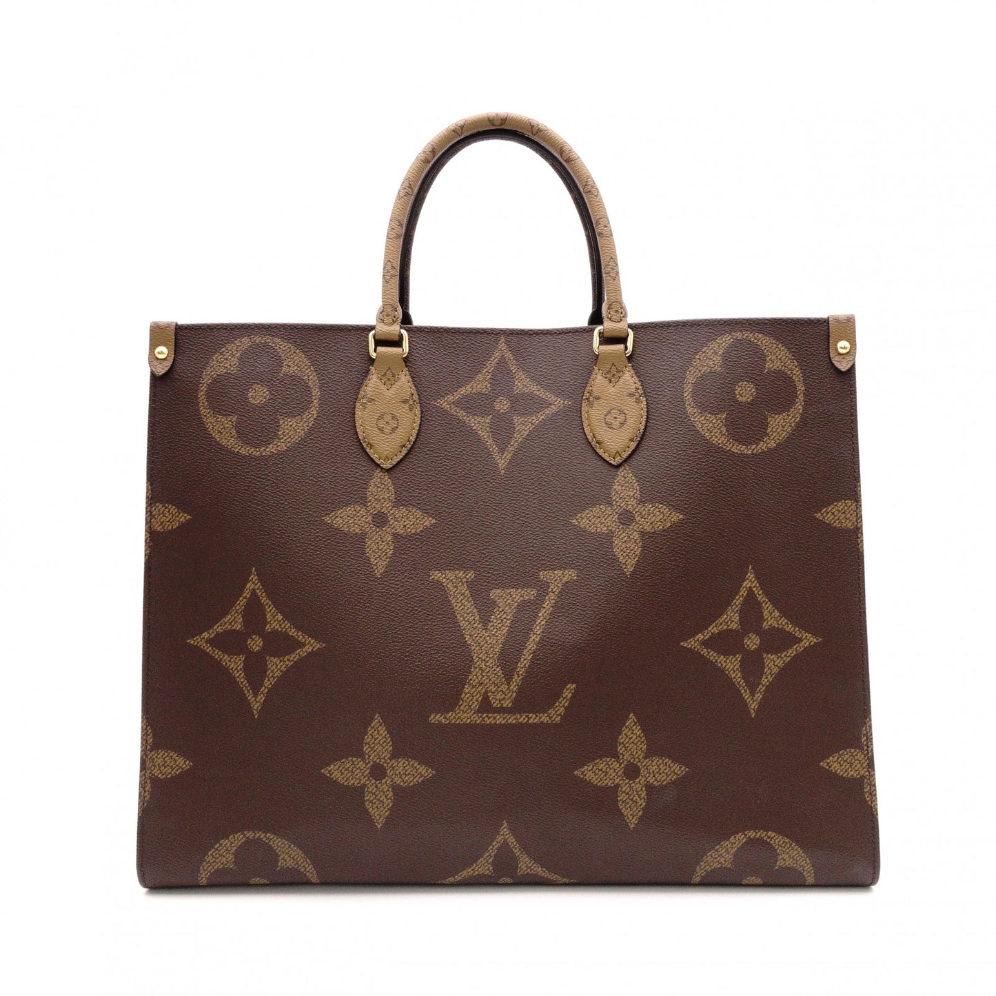 LOUIS VUITTON OTG GM Monogram Reverse Canvas Tote Bag, PVC Leather, Brown, 2-Way